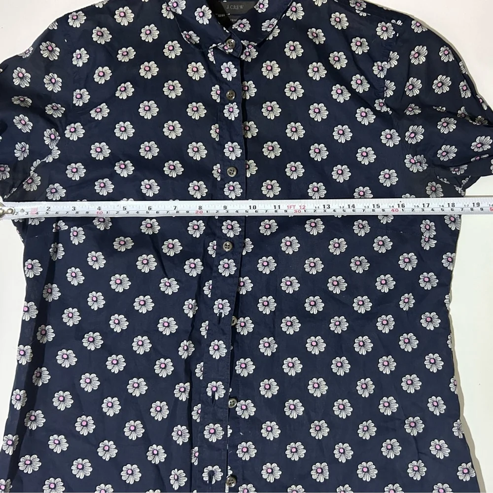 J Crew Women Floral Blouse Long Sleeve Daisy print perfect floral pattern